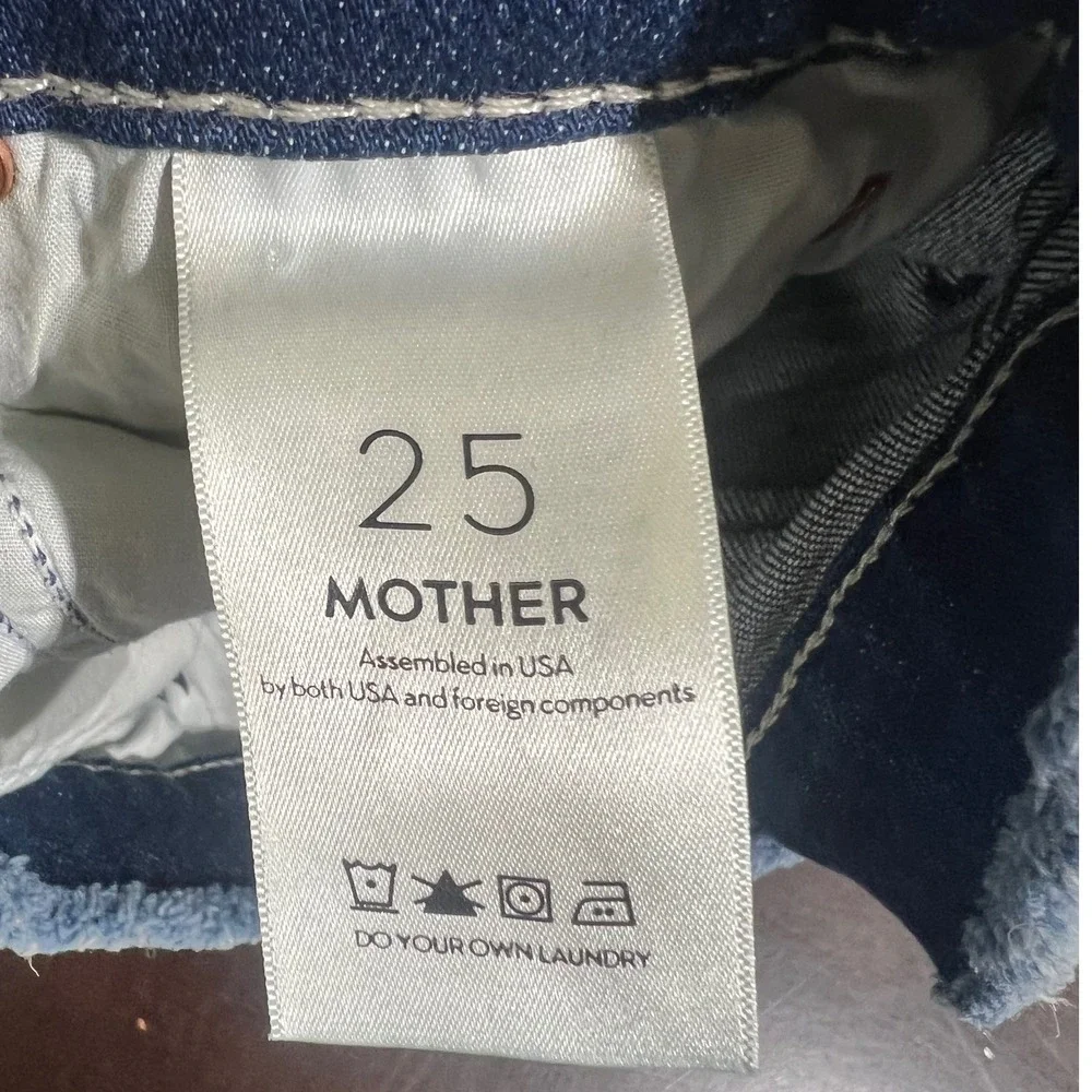MOTHER The Double Fray Charmer Distressed Skinny Jeans Take the Edge Off Size 25